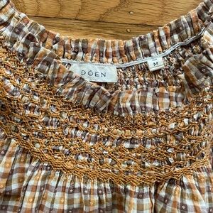 Doen Brown and Tan Mini Dress